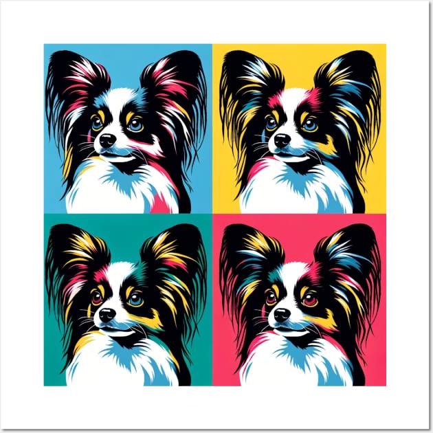 Papillon Pop Art - Dog Lover Gifts Wall Art by PawPopArt